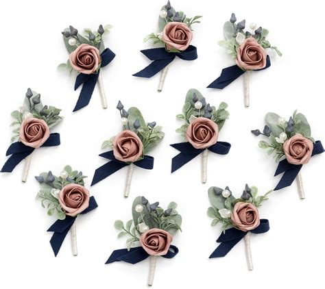 Amazon Ling S Moment Boutonniere For Men Pcs Groomsmen Guest