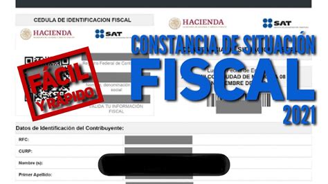 Como Obtener Una Constancia De Situacion Fiscal De Forma Facil Y