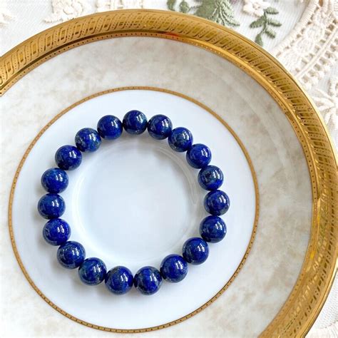 Nat Rliches Lapislazuli Armband Lazurit Quarz Runde Perlen Mm Mm