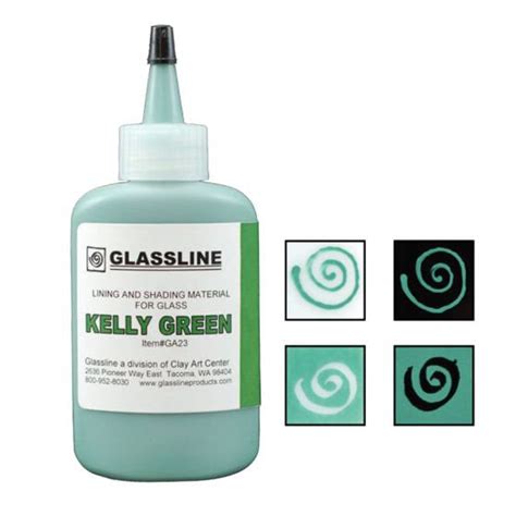 Kelly Green Glassline Fusing Paint Pen GA 23 | Happy Glass Art Supply ...