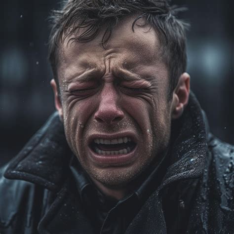 Premium Photo A Sad Man Crying