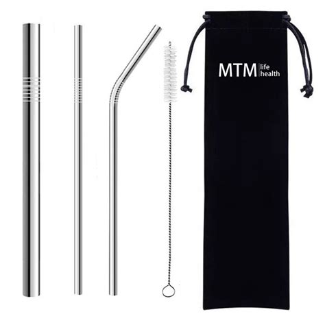 Stainless Steel Reusable Straw Set Promo Items Giveaways With Ipromotionpro