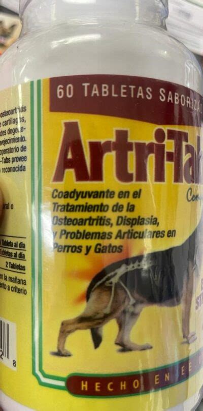 Artri Tabs Extra Fuerte Frasco Tabletas Uso Veterinario Q Vida