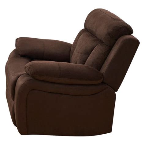 Betsy Furniture Microfiber Reclining Chair Brown Transitional