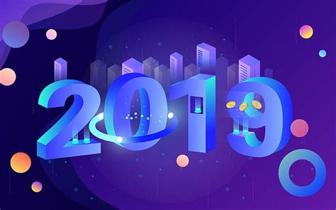 2019 Happy New Year 3d Vector Art Hd Wallpaper Peakpx