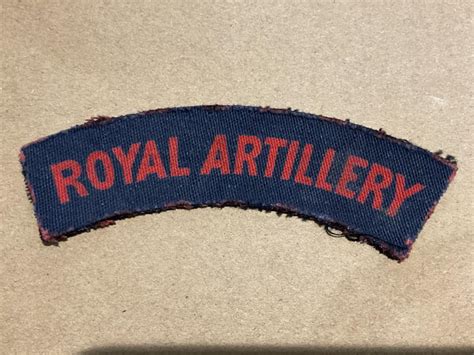 Gradia Militaria Ww Printed Royal Artillery Shoulder Title