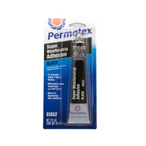 Permatex ® Black Super Weatherstrip Adhesive 81852 2 Oz Permatex