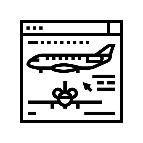 aircraft design aeronautical engineer line icon vector illustration ...