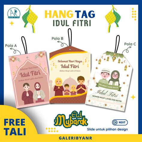 Jual D Hangtag Idul Fitri Custom Hif Kartu Idul Fitri Karakter