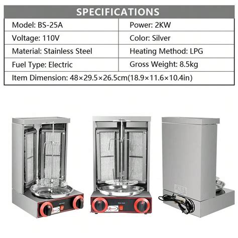 M Quina Para Hacer D Ner Kebab Asador Giratorio Shawarma Horno