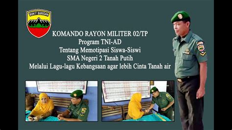 Program TNI AD KOMANDO RAYON MILITER 02 TP YouTube