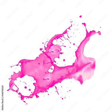 pink paint splash isolated on white background, paint splash isolated ...