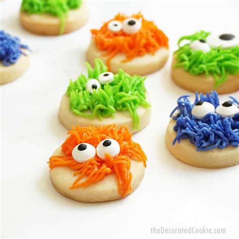 FUZZY MONSTER HALLOWEEN COOKIES -- bite-size fun cookies