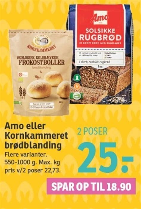 Amo eller Kornkammeret Brødblanding 550 1000 g tilbud hos SPAR