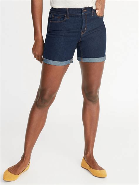 Mid Rise Slim Jean Shorts For Women 5 Inch Inseam Old Navy Best