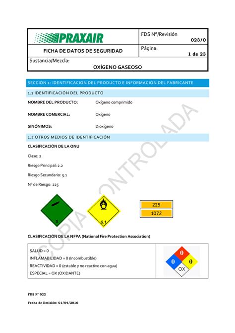 Fds N Revisi N Ficha De Datos De Seguridad P Gina