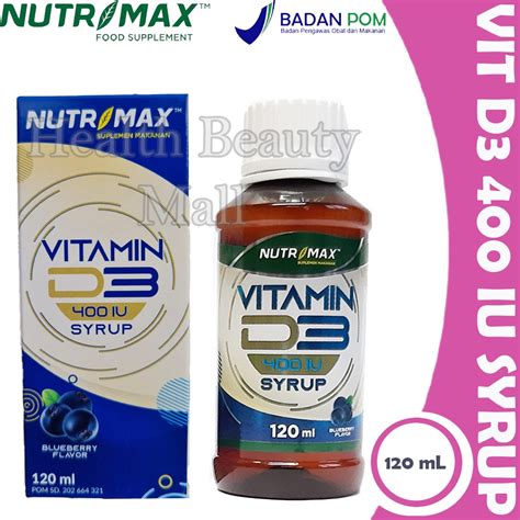 Jual Nutrimax Vitamin D3 400 IU Syrup 120 Ml Menjaga Kesehatan Tulang