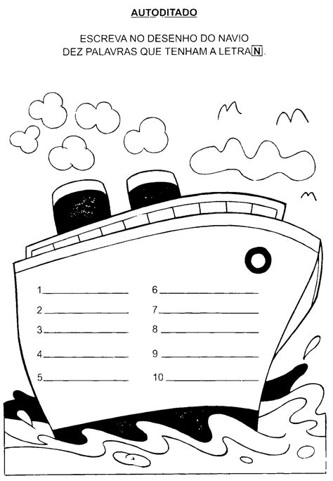 Frase Com Navio Infantil - Frase Com Navio Infantil - FDPLEARN