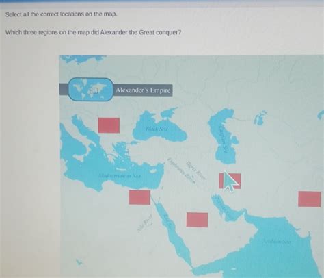 Solved Select All The Correct Locations On The Map Which Three