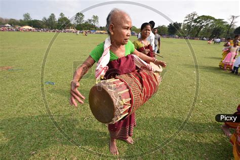 Image Of Assam Tribal People Celebrating Suwori Festival With Bihu