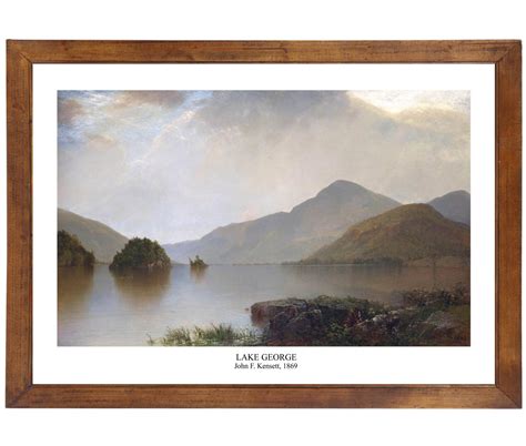 Lake George by John Kensett, 1869 24x36 Inch Print Reproduced From a ...