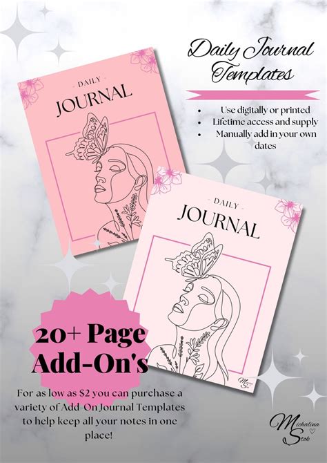 Mental Health Check In Journal Template Bundle I Digital Download I 3 Templates Included Inside