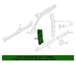 2015 2020 Ford Hinge Pillar Reinforced FL3Z 1602543 A OEM Parts Online