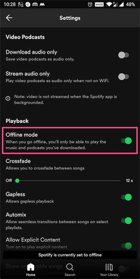 How To Turn Off Offline Mode On Spotify App 2024