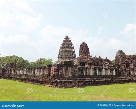 Phimai Stone Castle Stock Photo Image Of Thailand Ancient