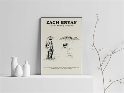 Zach Bryan Print Quiet Heavy Dreams Zach Bryan Poster Zach - Etsy