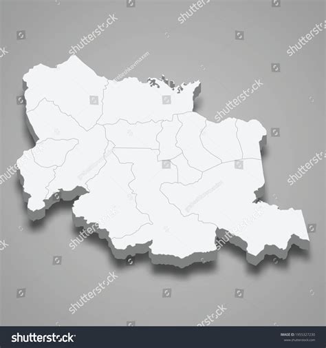 3d Isometric Map Carabobo State Venezuela Stock Vector (Royalty Free ...