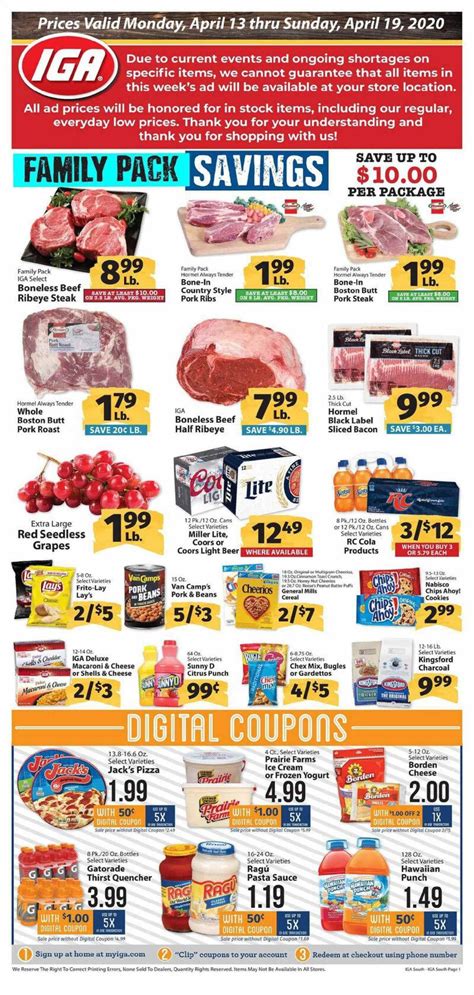 IGA (Kentucky) Weekly Ad & Flyer April 13 to 19