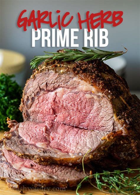 Garlic Herb Prime Rib Recipe Recipe Prime Rib Recipe Cooking Prime