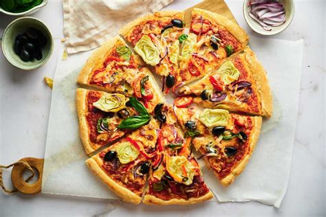 Delicious Vegan Mediterranean Pizza Nutriciously