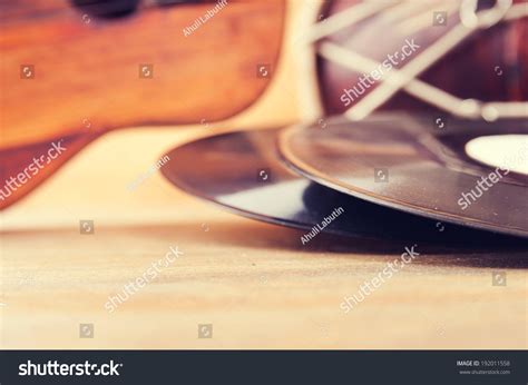 Vintage Acoustic Guitar Vinyl Records African Stock Photo 192011558