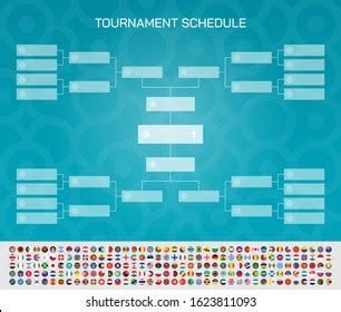 European Football Match Schedule Tournament Wall Chart Bracket Football