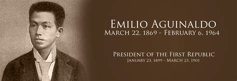 República Filipina: Emilio Aguinaldo (1869-1964)