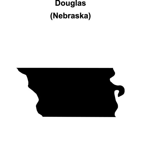 Douglas County, Nebraska blank outline map 46855467 Vector Art at Vecteezy