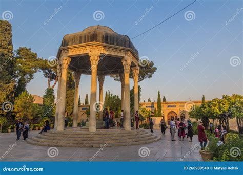 SHIRAZ IRAN JULY 8 2019 People Visit Tomb Of Hafez In Shiraz Ir