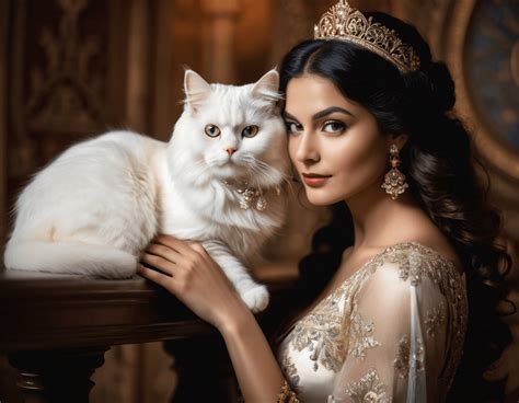 Persian Girl With A Persian Cat Sdxl Rstablediffusion