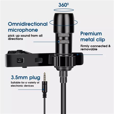 MICRÓFONO DE SOLAPA micrófono condensador omnidireccional con