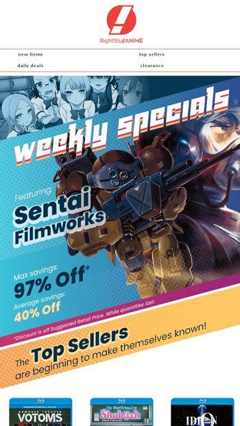 Want To Know The Top Sellers From Our Weekly Specials Feat Sentai