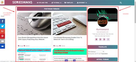 Cara Mengatur Ukuran Lebar Template Halaman Post Dan Sidebar Blog