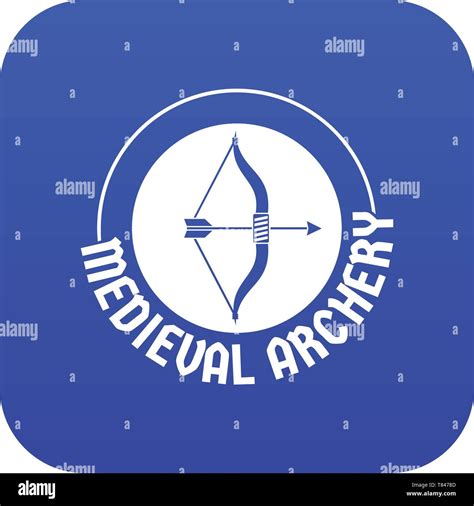 Bow Arrow Icon Blue Vector Stock Vector Image And Art Alamy