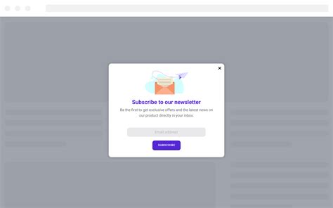 Modern Newsletter Form Popup Template