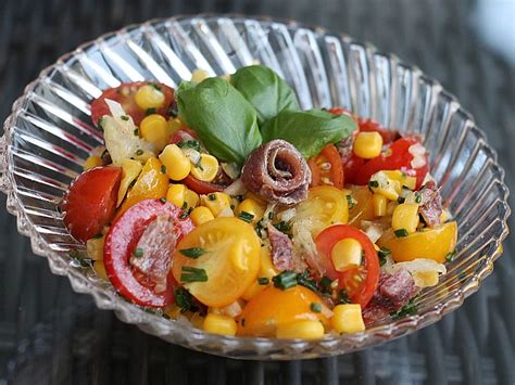 Tomatensalat Mit Sardellenfilets Von Koriandertopf Chefkoch