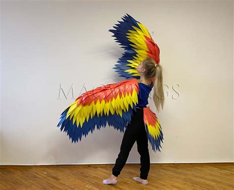 Macaw Costume Wings and Tail Parrot Wings Costume Ara Parrot - Etsy