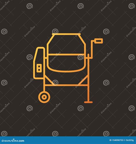 Linear Cement Mixers Icon From Construction Tools Outline Collection