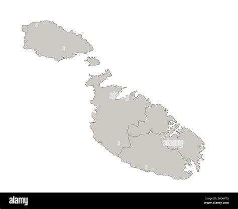 Malta regions map, Infographics and icons, blank Stock Photo - Alamy