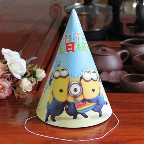 Isi 10 Pcs Party Hat Topi Pesta Ulang Tahun Ultah Minion